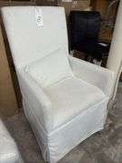 2 white Margaret dining chairs