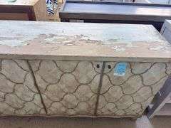 Nans quilted sideboard 72x18x25x36.5 pine/aqua finish