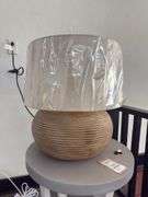South Beach End Table 24x24x23 With/ designer lamp!