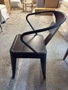 Black iron chair