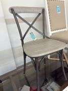 Dining arm chair gunmetal finish