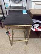 Givens wood seat mtl.frame14x16x25 brown/gold