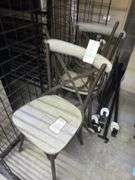 3 Iron and wood X Back Chair-  Grayson
