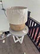 South Beach End Table 24x24x23 With/ designer lamp!
