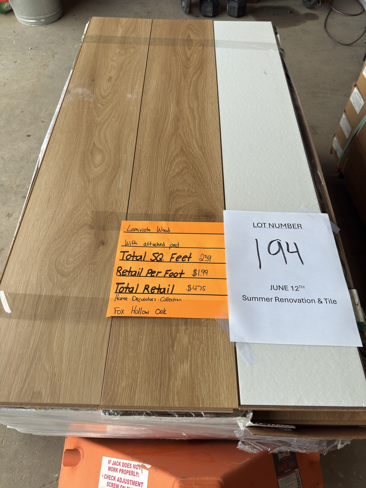 Summer Lumber, Flooring & Tile Auction featured photo 83