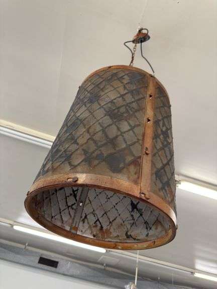 Metal Vintage Looking Light - 19.5 High x 15 Diameter