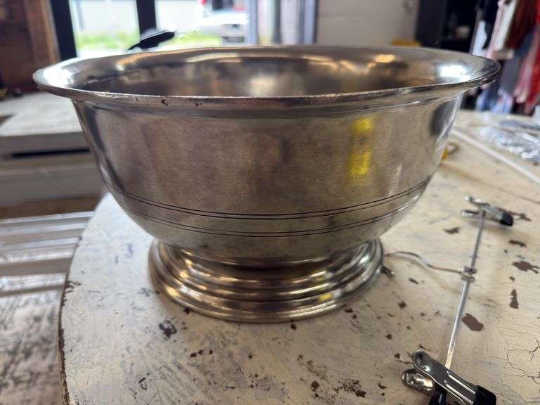 Peltro Footed Serving Bowl - Handmade Italy image