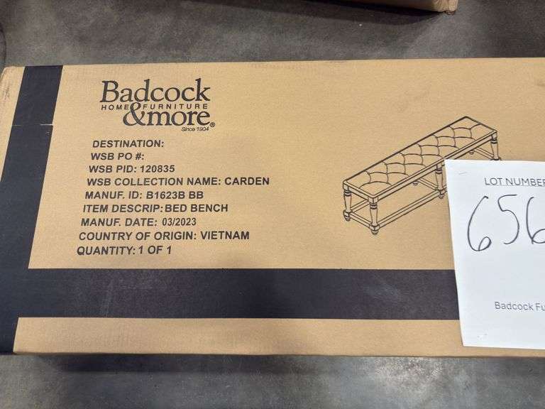 BackCock Stanhope Carden Bed Bench - Sandblaste