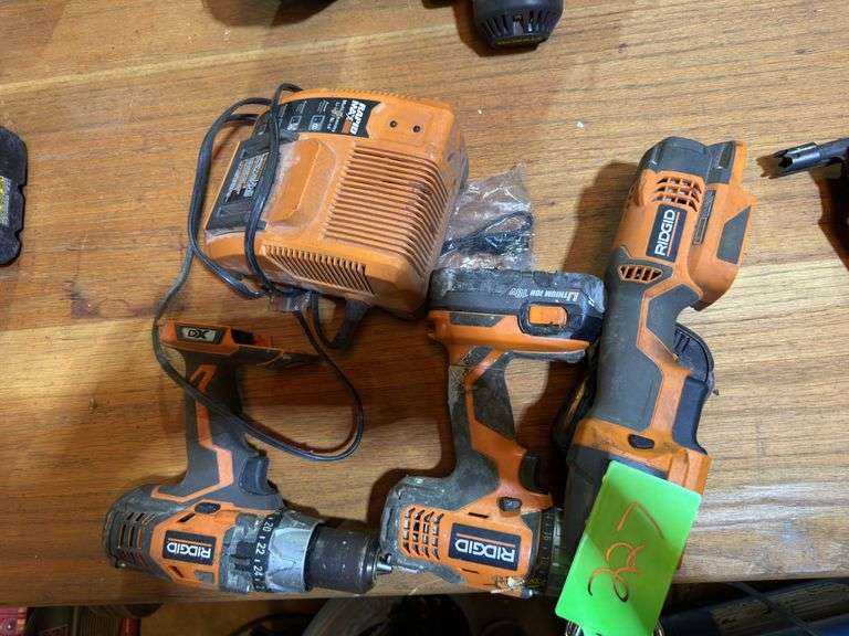 Rigid Drills & Multi Tool w/ 2 Battery & Charger image