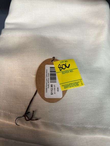 Round Linen Tablecloth 90in Rnd Cream