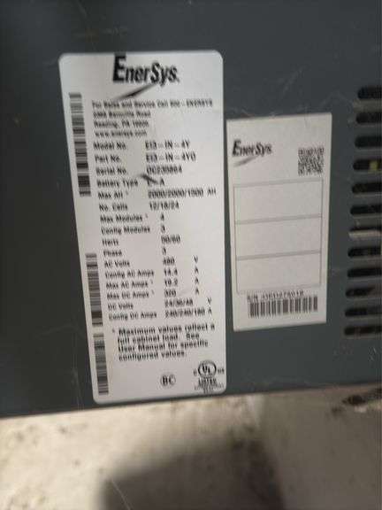EnForcer IMPAQ - EI3-IN-4Y - 2000/2000/1500 AH Forklift Charger