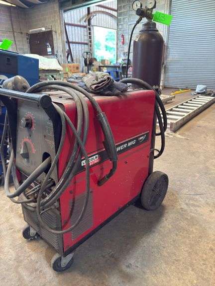 Lincoln Electric Power MIG 215 w/ Bottle & Cart image