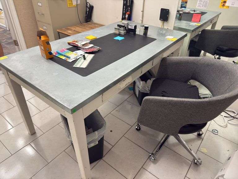 Metal Top Desk w/ Chair image