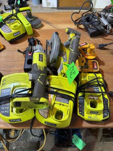 Ryobi Circular Saw, Multi Tools, 2 Battery & 3 Chargers image