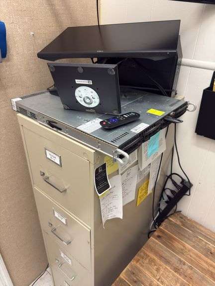 Filing Cabinet & APC Backup/Monitor image