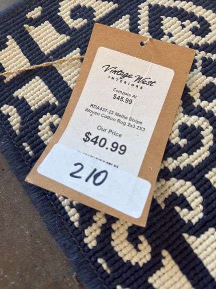 Mellie Stripe Woven Cotton Rug 2x3