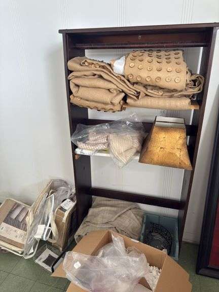 Shelf w/ Misc Decor & Curtains! image