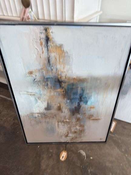 Abstract Oil - Blue/Gold 24x32