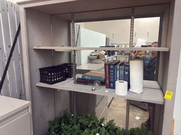 82 x 50in Mirror Backed What Not Cabinet