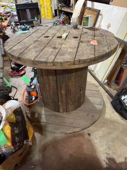 Wooden Electrical Wire Spool image
