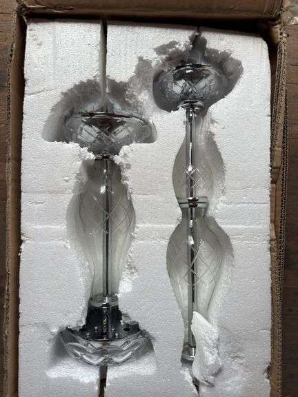 2/ silver glass lamp 57x36x31.5