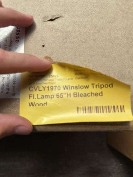 Winslow tripod fl lamp 65” bleached wood image