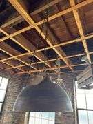 Hanging Wooden Bowl Light