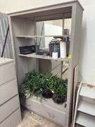 82 x 50in Mirror Backed What Not Cabinet