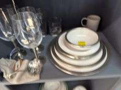 Arte Italica Tuscan Plates, Bowls & Wine Glasses
