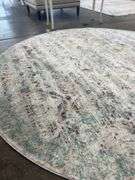7ft 10in Round Anastasia Silver/Plum Rug