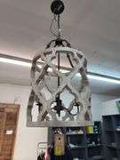 Jolette 4 Light Chandelier - Wooden Approx 32in Tall