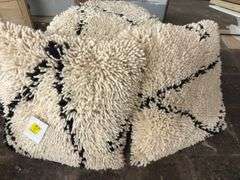 Shaggy Pillows & Ottoman