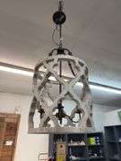 Jolette 4 Light Chandelier - Wooden Approx 32in Tall