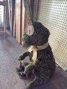 30in Bunny w/ Burlap & Mossy Twig