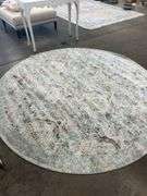 7ft 10in Round Anastasia Silver/Plum Rug