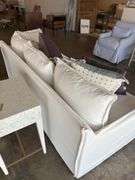 Siesta Key Sofa 90x36x39 Super Salt Fabric w/ Throw Pillows