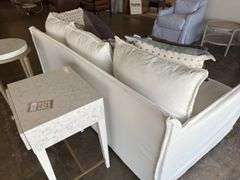 Siesta Key Sofa 90x36x39 Super Salt Fabric w/ Throw Pillows