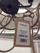 Macon 4 Light Pendant 26x21 Aged Pewter/Nat Rope
