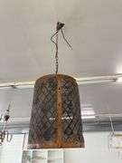 Metal Vintage Looking Light - 19.5 High x 15 Diameter