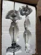 2/ silver glass lamp 57x36x31.5