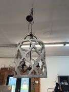 Jolette 4 Light Chandelier - Wooden Approx 32in Tall