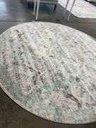 7ft 10in Round Anastasia Silver/Plum Rug