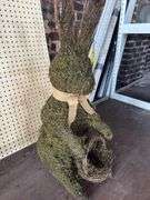 30in Bunny w/ Burlap & Mossy Twig
