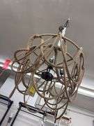 Macon 4 Light Pendant 26x21 Aged Pewter/Nat Rope