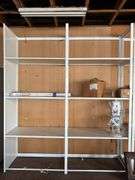 10ft Tall x 8ft Wide Shelf Unit w/ Decor - Adjustable Shelves