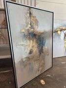 Abstract Oil - Blue/Gold 24x32