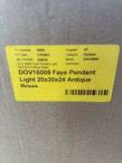 Faye pendant light 24x24x31 antique brass