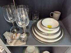Arte Italica Tuscan Plates, Bowls & Wine Glasses