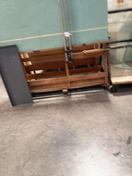 Rolling Glass Cutting Station w/ Storage On Rear