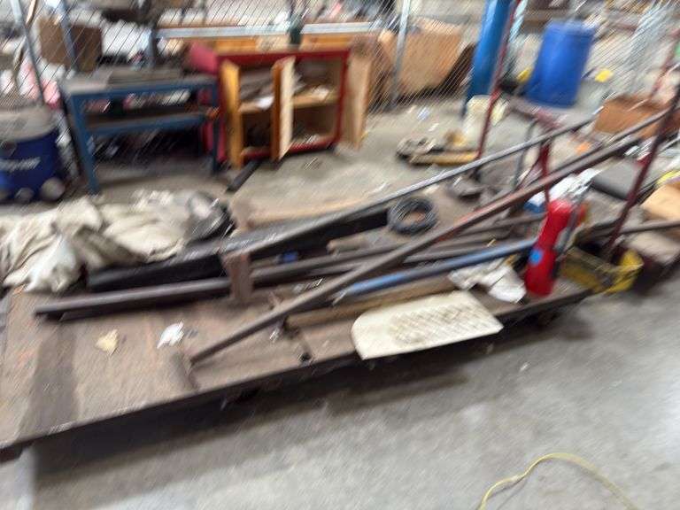 4x8 Steel Forklift Trolly Cart w: Misc
